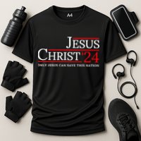 Jesus Christ 2024 Only Jesus Can Save This Nation Cooling Performance Crew T-Shirt