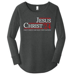 Jesus Christ 2024 Only Jesus Can Save This Nation Women's Perfect Tri Tunic Long Sleeve Shirt