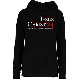 Jesus Christ 2024 Only Jesus Can Save This Nation Womens Funnel Neck Pullover Hood