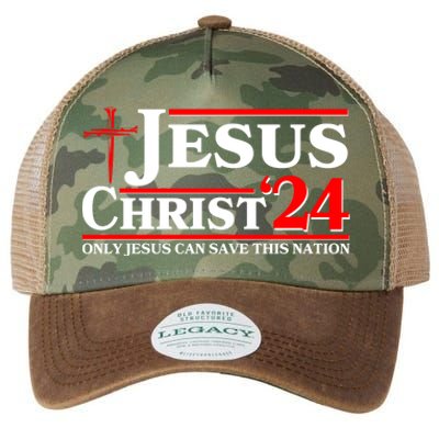 Jesus Christ 2024: The Ultimate Redeemer Only Jesus Can Save This Nation Legacy Tie Dye Trucker Hat