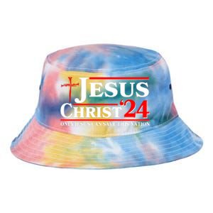 Jesus Christ 2024: The Ultimate Redeemer Only Jesus Can Save This Nation Tie Dye Newport Bucket Hat