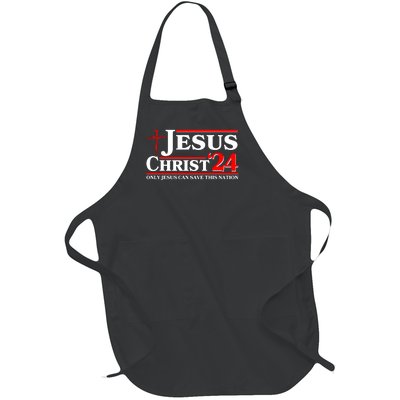 Jesus Christ 2024: The Ultimate Redeemer Only Jesus Can Save This Nation Full-Length Apron With Pockets