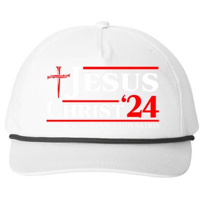 Jesus Christ 2024: The Ultimate Redeemer Only Jesus Can Save This Nation Snapback Five-Panel Rope Hat