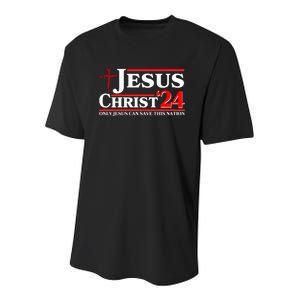 Jesus Christ 2024: The Ultimate Redeemer Only Jesus Can Save This Nation Youth Performance Sprint T-Shirt