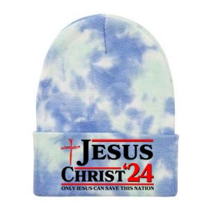 Jesus Christ 2024: The Ultimate Redeemer Only Jesus Can Save This Nation Tie Dye 12in Knit Beanie