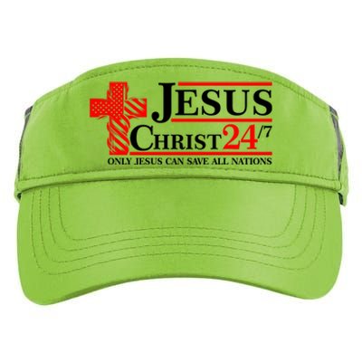 Jesus Christ 2024 24/7 Only Jesus Can Save All Nations Christian Catholic Cross Adult Drive Performance Visor