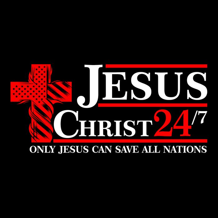Jesus Christ 2024 24/7 Only Jesus Can Save All Nations Christian Catholic Cross Impact Tech Backpack