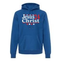 Jesus Christ 2024 Political Election Parody Gift Premium Hoodie