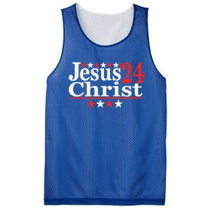 Jesus Christ 2024 Political Election Parody Gift Mesh Reversible Basketball Jersey Tank