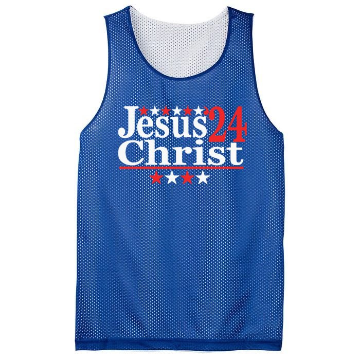 Jesus Christ 2024 Political Election Parody Gift Mesh Reversible Basketball Jersey Tank