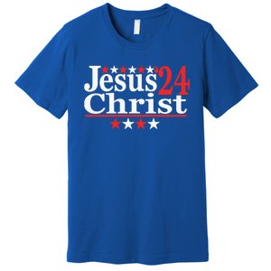 Jesus Christ 2024 Political Election Parody Gift Premium T-Shirt