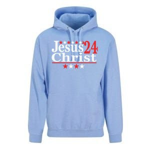 Jesus Christ 2024 Political Election Parody Gift Unisex Surf Hoodie