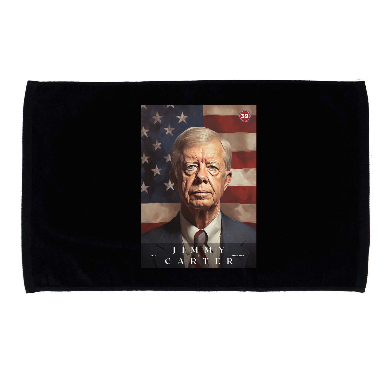 Jimmy Carter 39th President Of The United States Portrait Microfiber Hand Towel