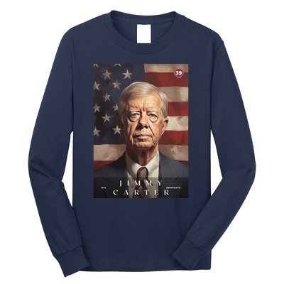 Jimmy Carter 39th President Of The United States Portrait Long Sleeve Shirt