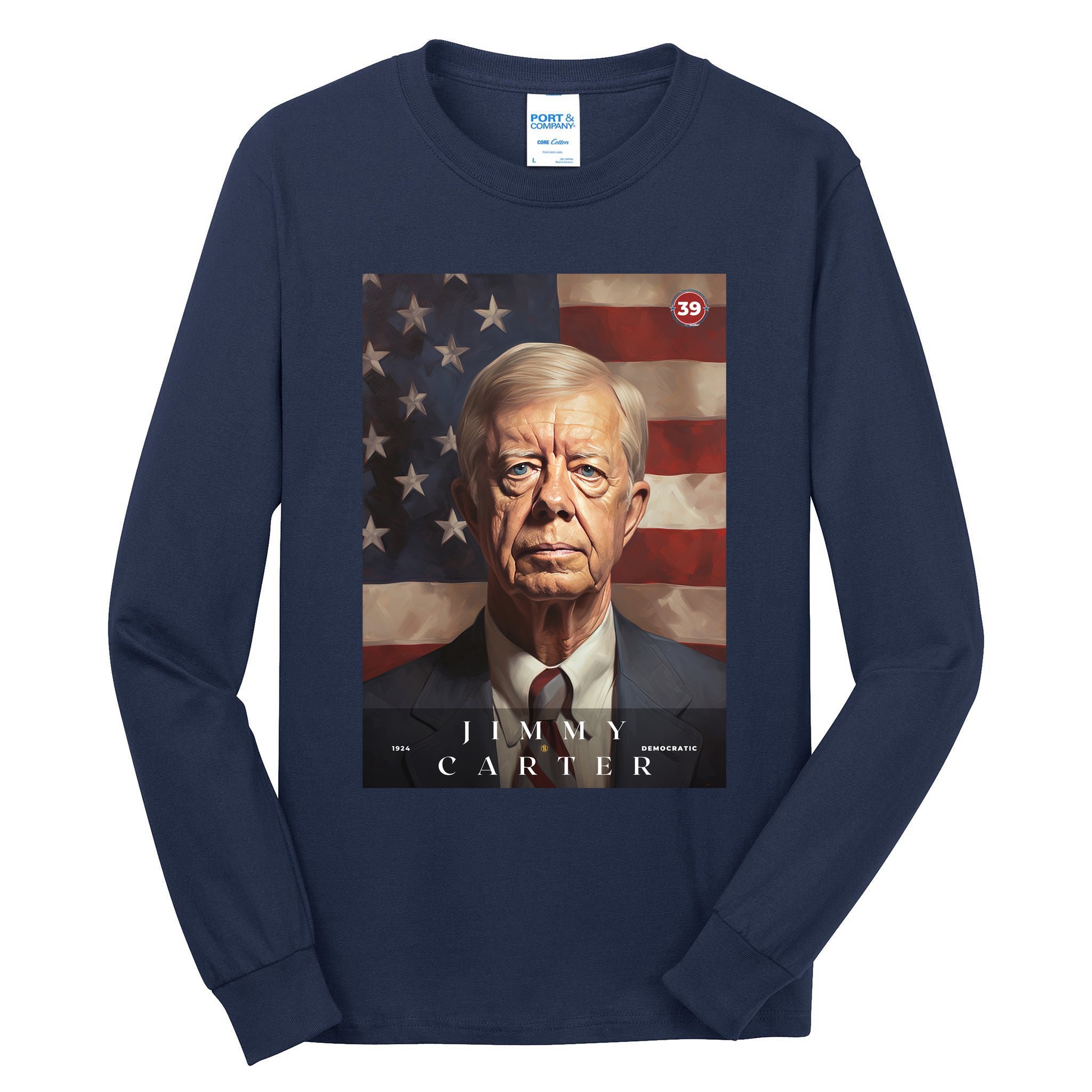 Jimmy Carter 39th President Of The United States Portrait Tall Long Sleeve T-Shirt