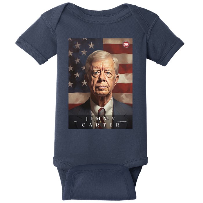 Jimmy Carter 39th President Of The United States Portrait Baby Bodysuit