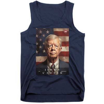 Jimmy Carter 39th President Of The United States Portrait Tank Top