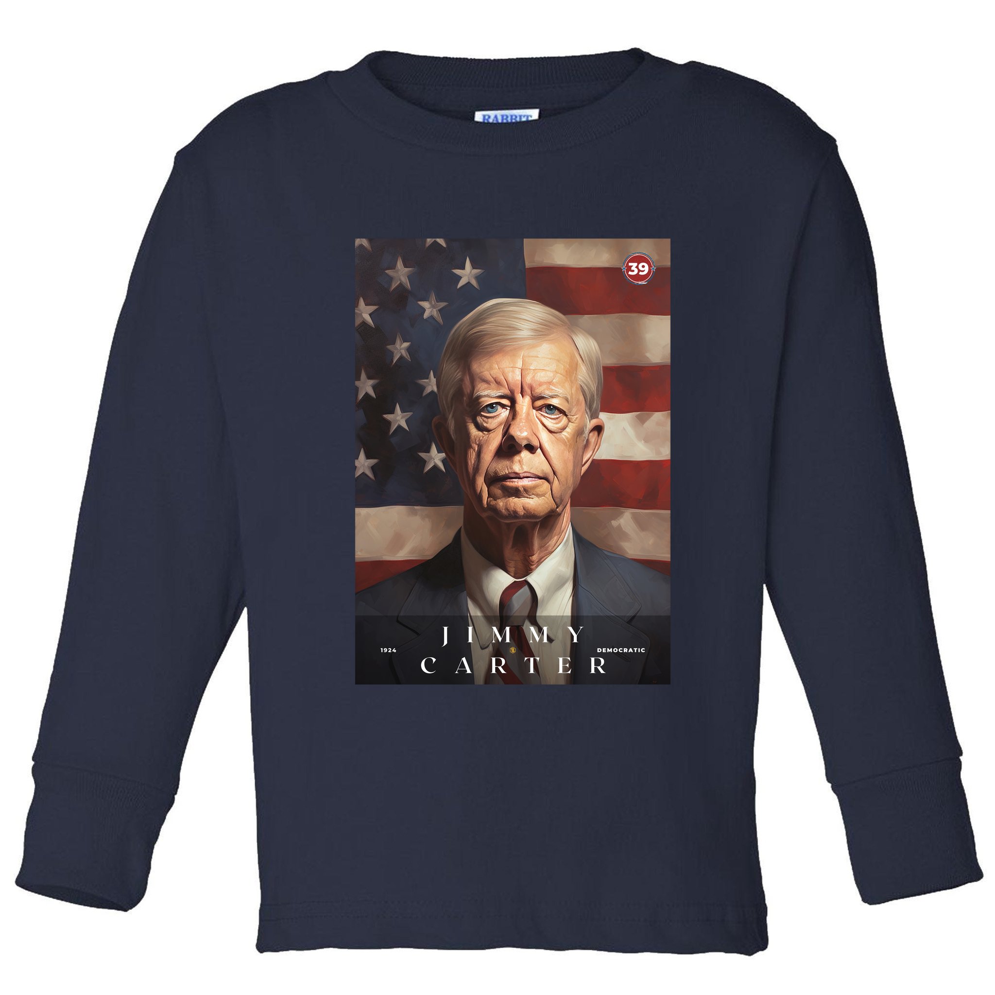 Jimmy Carter 39th President Of The United States Portrait Toddler Long Sleeve Shirt