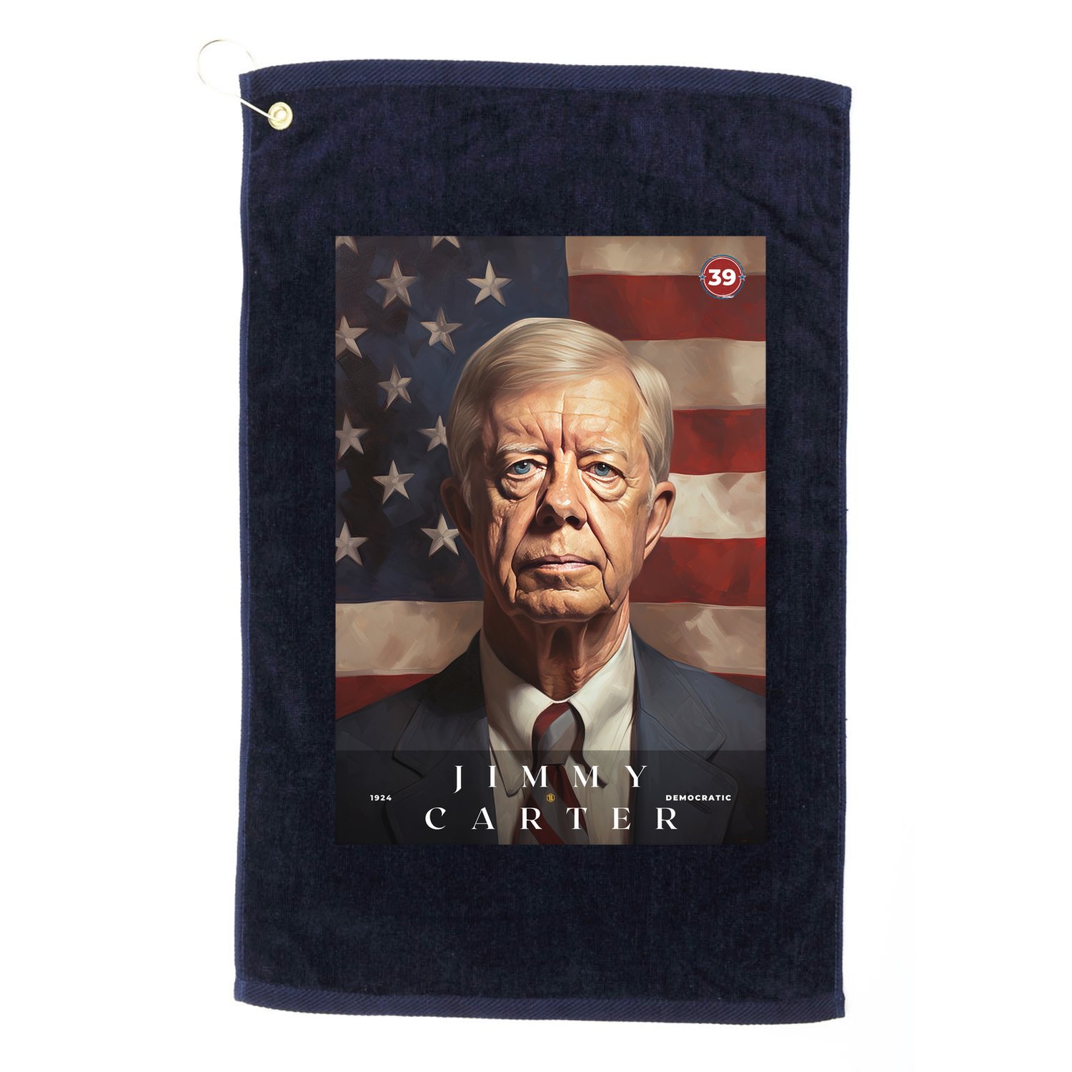 Jimmy Carter 39th President Of The United States Portrait Golf Towel