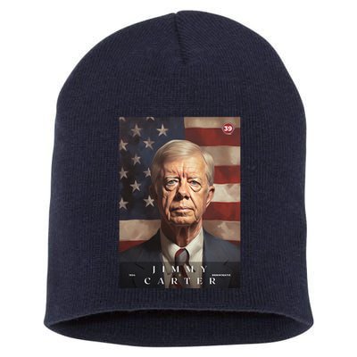 Jimmy Carter 39th President Of The United States Portrait Short Acrylic Beanie