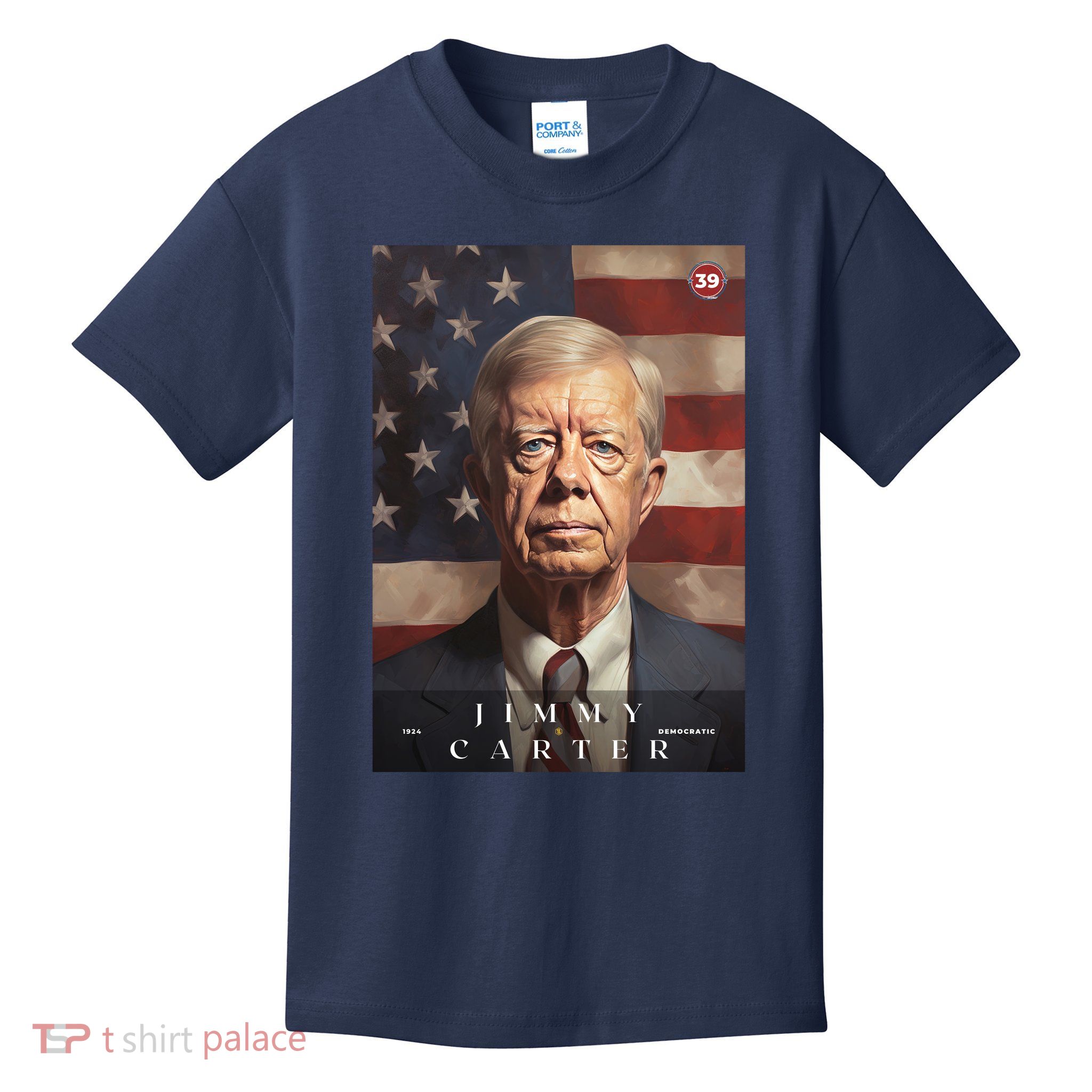 Jimmy Carter 39th President Of The United States Portrait Kids T-Shirt