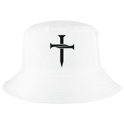 Jesus Christ 3 Nails Cross Christian Faith Embroidered Cool Comfort Performance Bucket Hat