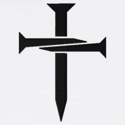 Jesus Christ 3 Nails Cross Christian Faith Embroidered T-Shirt