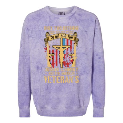 Jesus Christ And The American Veteran's Colorblast Crewneck Sweatshirt