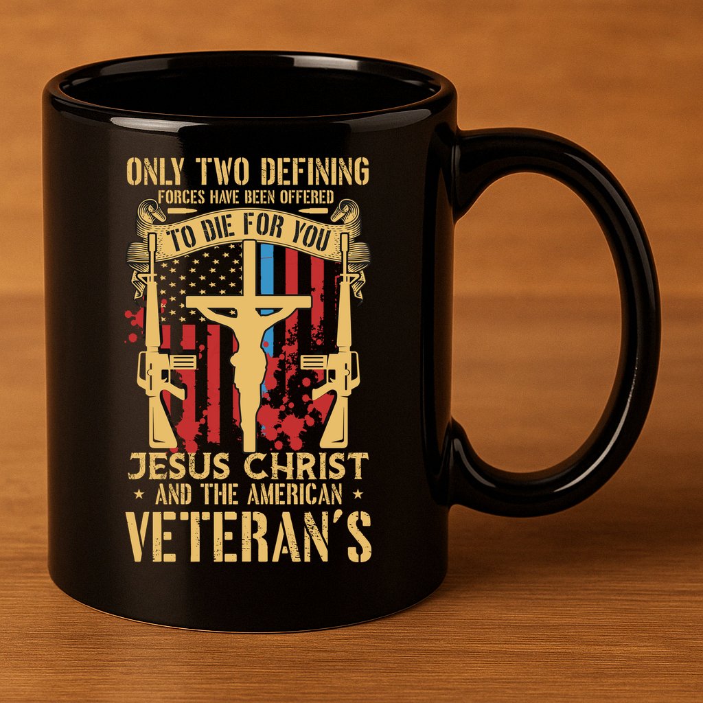 Jesus Christ And The American Veteran's 11oz C Handle Ceramic Mug