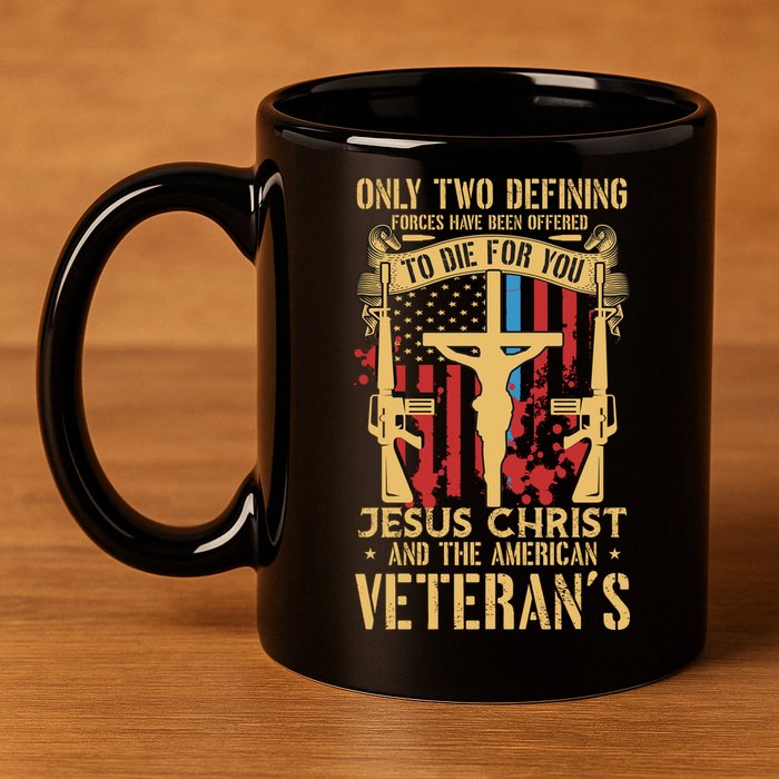 Jesus Christ And The American Veteran's 11oz C Handle Ceramic Mug