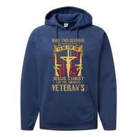 Jesus Christ And The American Veteran's Performance Fleece Hoodie