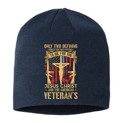 Jesus Christ And The American Veteran's Sustainable Beanie