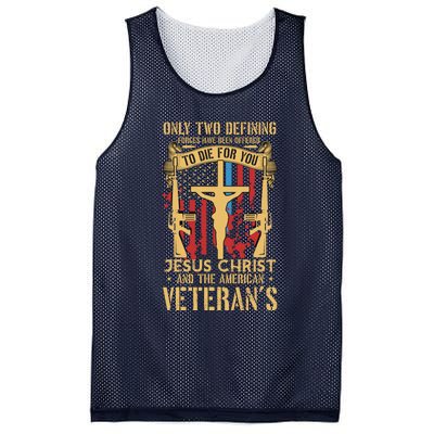 Jesus Christ And The American Veteran's Mesh Reversible Basketball Jersey Tank