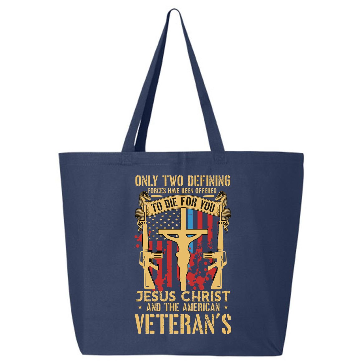 Jesus Christ And The American Veteran's 25L Jumbo Tote
