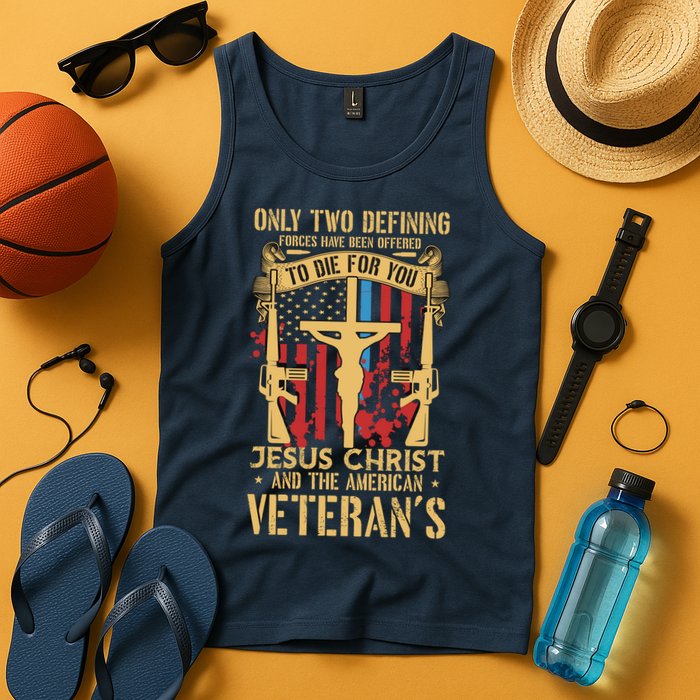 Jesus Christ And The American Veteran's Tank Top