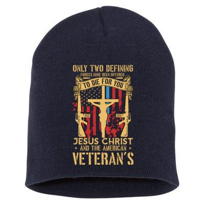 Jesus Christ And The American Veteran's Short Acrylic Beanie