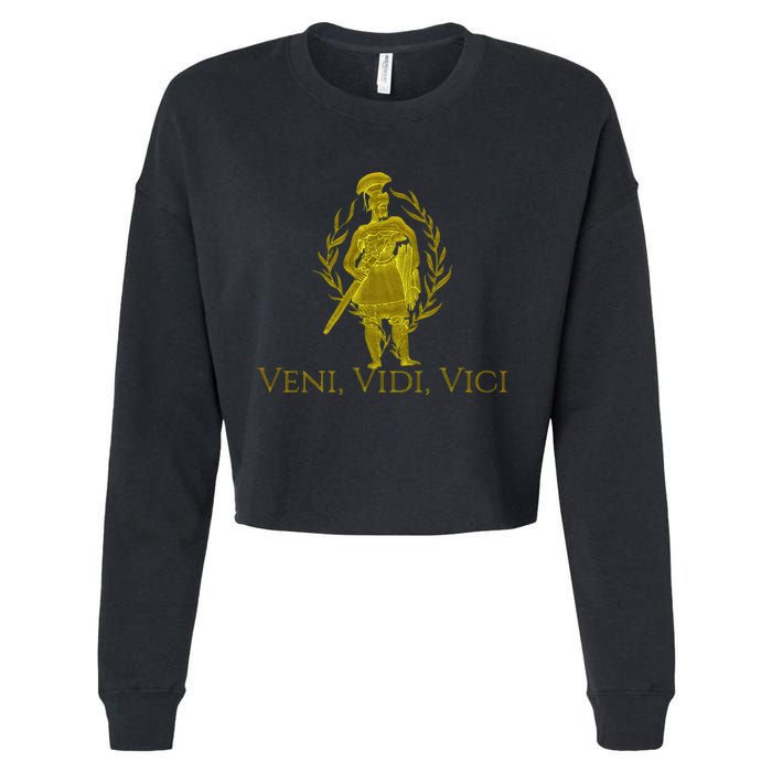 Julius Caesar Ancient Rome Veni Vidi Vici Cropped Pullover Crew