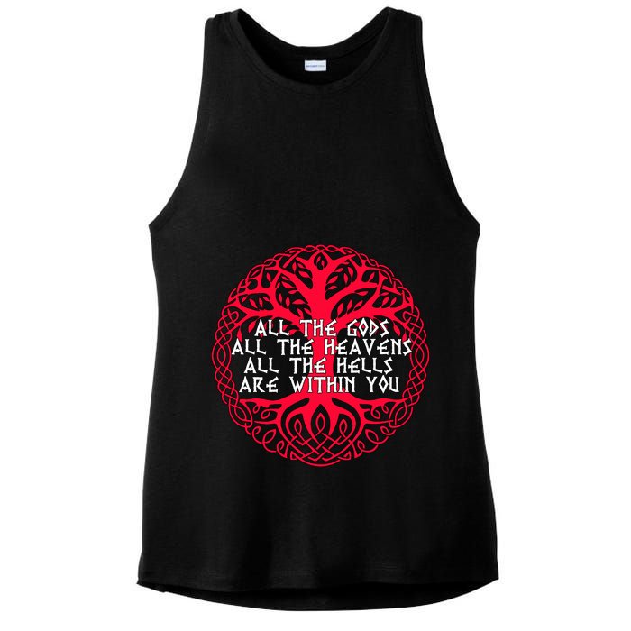 Joseph Campbell All The Gods All The Heavens All The Hells Are Within You Ladies PosiCharge Tri-Blend Wicking Tank