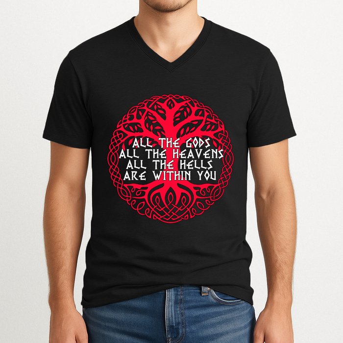 Joseph Campbell All The Gods All The Heavens All The Hells Are Within You V-Neck T-Shirt