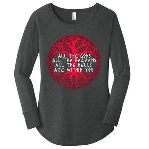 Joseph Campbell All The Gods All The Heavens All The Hells Are Within You Women's Perfect Tri Tunic Long Sleeve Shirt