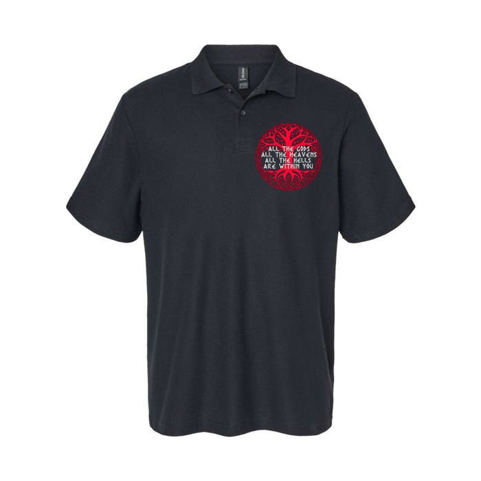 Joseph Campbell All The Gods All The Heavens All The Hells Are Within You Softstyle Adult Sport Polo