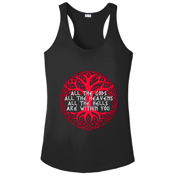 Joseph Campbell All The Gods All The Heavens All The Hells Are Within You Ladies PosiCharge Competitor Racerback Tank