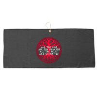 Joseph Campbell All The Gods All The Heavens All The Hells Are Within You Large Microfiber Waffle Golf Towel