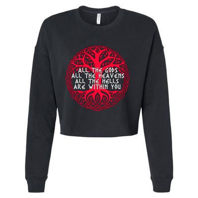 Joseph Campbell All The Gods All The Heavens All The Hells Are Within You Cropped Pullover Crew