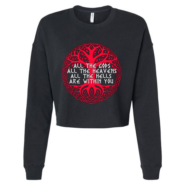 Joseph Campbell All The Gods All The Heavens All The Hells Are Within You Cropped Pullover Crew