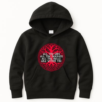 Joseph Campbell All The Gods All The Heavens All The Hells Are Within You Kids Hoodie