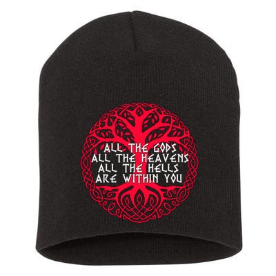 Joseph Campbell All The Gods All The Heavens All The Hells Are Within You Short Acrylic Beanie