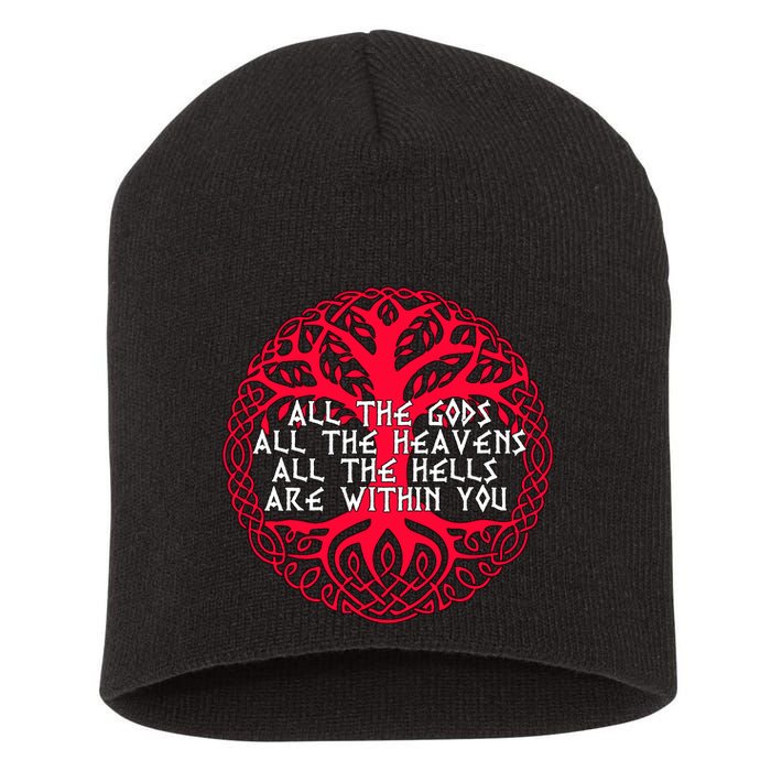Joseph Campbell All The Gods All The Heavens All The Hells Are Within You Short Acrylic Beanie
