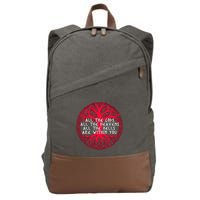 Joseph Campbell All The Gods All The Heavens All The Hells Are Within You Cotton Canvas Backpack