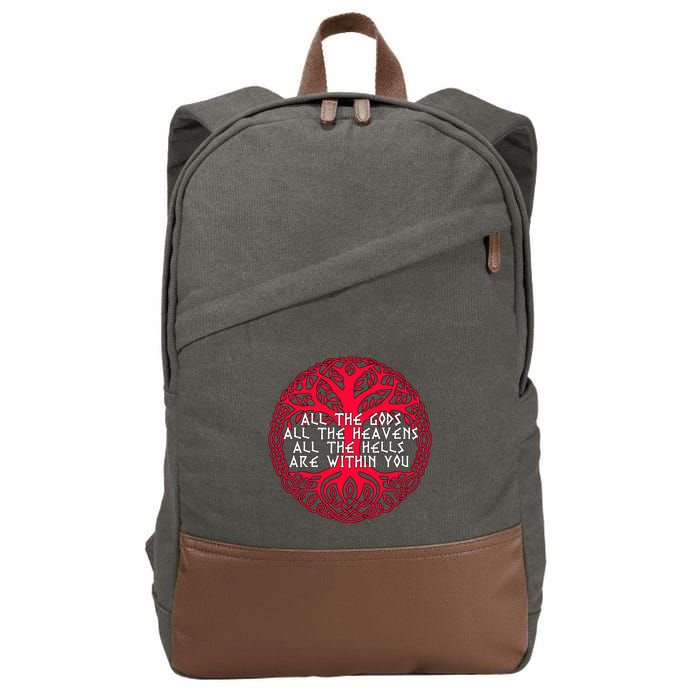 Joseph Campbell All The Gods All The Heavens All The Hells Are Within You Cotton Canvas Backpack